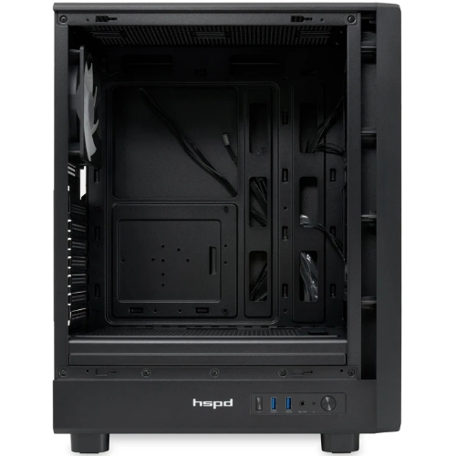 Компьютерный корпус HSPD M510, Mesh Mid Tower, черный, TG, 0.5 SPCC, 4x120мм ARGB ATX, mATX, mITX 180/280/160мм 1x2.5