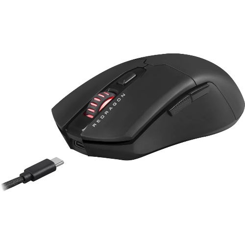 Мышь проводная игровая Redragon FYZU черная (USB, Pixart P3395, Huano, 6 кн., 26000 Dpi, RGb подсветка)