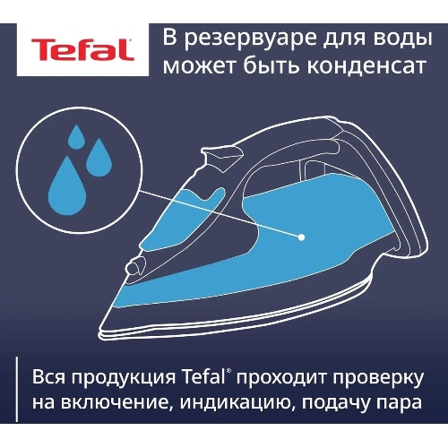Утюг Tefal FV5736E0 2500Вт, 220г, синий