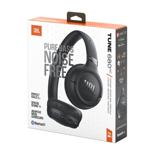 Беспроводные/проводные наушники JBL Tune 680NC черный, накладные, Bluetooth + проводной, адаптивное шумоподавление