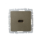 Розетка HDMI IEK BRITE РHDMI-0-БрШ шампань