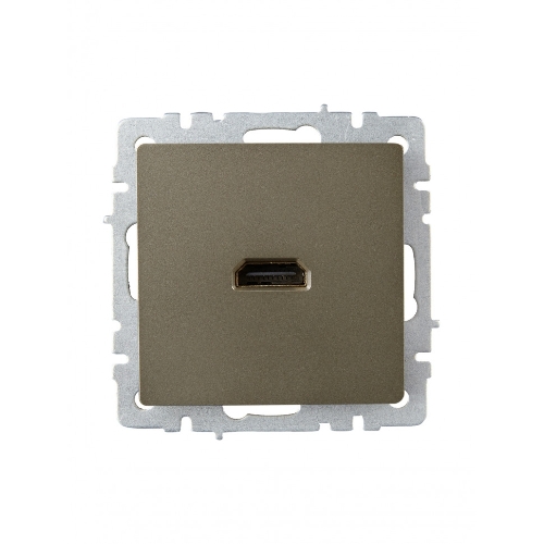 Розетка HDMI IEK BRITE РHDMI-0-БрШ шампань