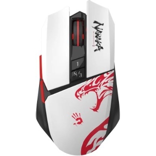 Мышь беспроводная A4Tech Bloody R36 Ultra черный/белый/красный, 12000dpi, USB, радиоканал, кнопки - 7