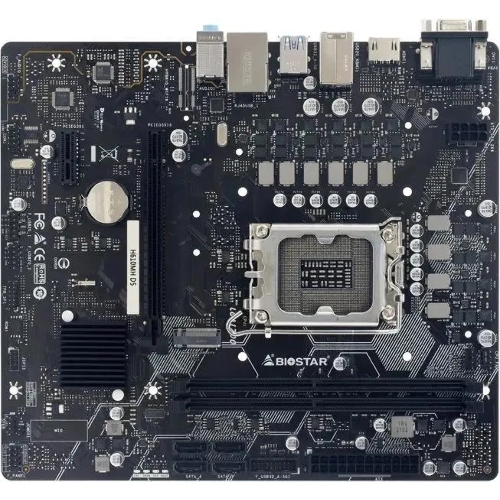 Материнская плата Biostar H610MH D5, LGA 1700, Intel H610, 2xDDR5, 4xSATA, 1xM.2 PCIe 3.0 x4, 1xPCIe 4.0 x16, 1xPCIe x1, 1xHDMI, 1xVGA, 1x 1Gb LAN, 4xUSB-A 2.0, 2xUSB 3.2 Gen 1, 3x3.5 мм, mATX