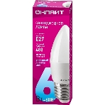 Лампа светодиодная ОНЛАЙТ 61129 OLL-C37-6-230-6.5K-E27-FR