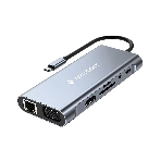 Док-станция Gembird UHB-D4, USB Type-C PD87W, USB, Jack 3.5, SD/TF, HDMI, RJ45, VGA, USB