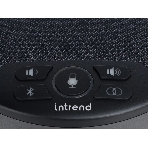Спикерфон Intrend ITSPH-W200 4 капсюля, BT+USB, эффективный радиус 3м, ANC, AEC, AGC, полнодуплексная связь, беспроводное каскадирование 2х спикерфонов, аккумулятор: время работы в режиме разговора до 12 часов. В комплекте USB-dongle
