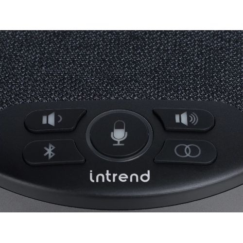 Спикерфон Intrend ITSPH-W200 4 капсюля, BT+USB, эффективный радиус 3м, ANC, AEC, AGC, полнодуплексная связь, беспроводное каскадирование 2х спикерфонов, аккумулятор: время работы в режиме разговора до 12 часов. В комплекте USB-dongle