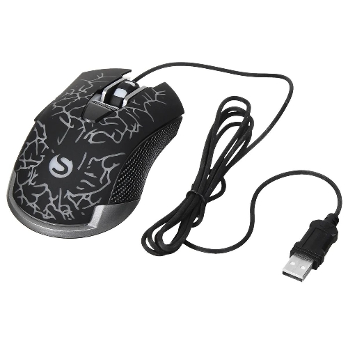 Мышь проводная SunWind SW-M705G черный, 3600 dpi, USB, кнопки - 6