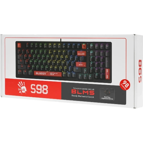 Клавиатура проводная A4Tech Bloody S98 (S98 RED) USB черный/красный
