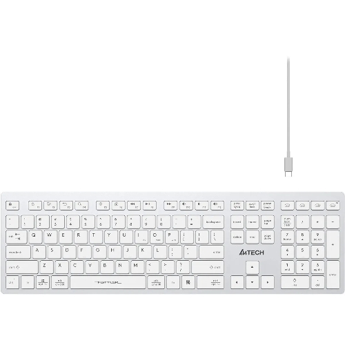 Клавиатура беспроводная A4Tech Fstyler FBX50C, USB, Bluetooth/Радиоканал, белый