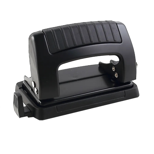 Дырокол Kw-Trio Classic Mini 09065BLACK, до 10 листов, металл черный, отверстий: 2, с линейкой
