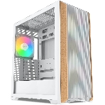 Компьютерный корпус без блока питания SAMA Z60 белый, Midi-Tower, TG, 4x140мм ARGb, 2xUSB 3.0 + 1xUSB 3.1 Type-C, E-ATX, ATX, mATX, mITX белый