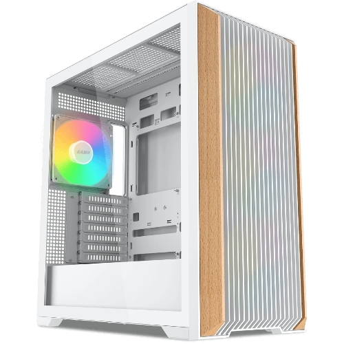 Компьютерный корпус без блока питания SAMA Z60 белый, Midi-Tower, TG, 4x140мм ARGb, 2xUSB 3.0 + 1xUSB 3.1 Type-C, E-ATX, ATX, mATX, mITX белый