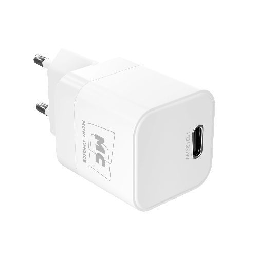 Сетевое зарядное устройство MORE CHOICE (4620202555854) NC86a 1Type-C 3.0A PD 20W для Type-C Type-C, белый