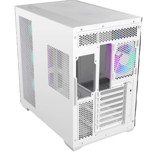 Корпус без блока питания Raijintek ATREUS BT7, Midi-Tower, TG, 7x120мм ARGB, 2xUSB-A 3.0 + 1xUSB Type-C , E-ATX, ATX, mATX, mITX White