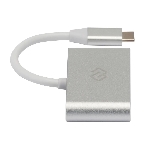 Кард-ридер Digma CR-С2501-S/серебристый/SD/TF/micro-SD/USB Type-C/алюминий