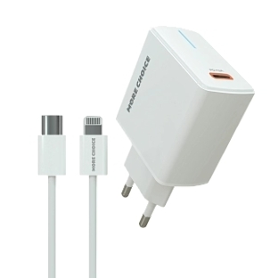 Сетевое зарядное устройство MORE CHOICE (4610196408922) NC60i, белый