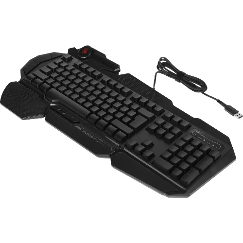 Клавиатура проводная A4Tech Bloody B310N черный USB Multimedia for gamer LED (подставка для запястий) (B310N)