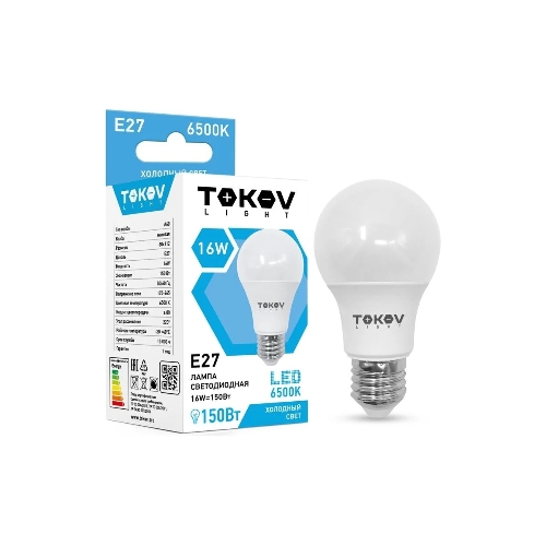 Лампа светодиодная TOKOV ELECTRIC 16Вт А60 6500К Е27 176-264В