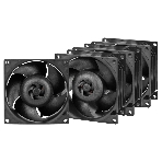Комплект вентиляторов для корпуса Arctic S8038-7K (4 Pack) черный, 80 мм, 7000 об/мин, 4 pin