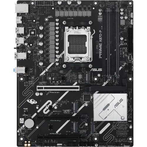 Материнская плата ASUS PRIME X870-P, AM5, AMD X870, 4xDDR5, 2xSATA, 4xM.2, 1xPCIe 5.0 x16, 2xPCIe 4.0 x1, 1xHDMI, 2xUSB-C, 1x 2.5Gb LAN, 4xUSB-A 3.2 Gen 1, 1xUSB-A 3.2 Gen 2, 4xUSB-A 2.0, 3x3.5 мм, 7.1, ATX