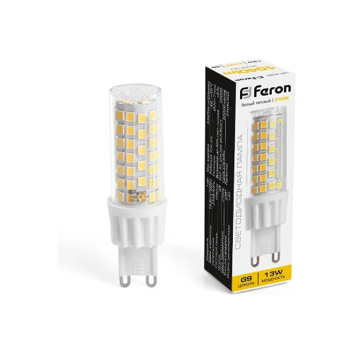 Лампа светодиодная Feron LB-436 13Вт 230В G9 теплый капсульная