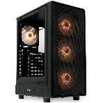 Компьютерный корпус HSPD M510, Mesh Mid Tower, черный, TG, 0.5 SPCC, 4x120мм ARGB ATX, mATX, mITX 180/280/160мм 1x2.5