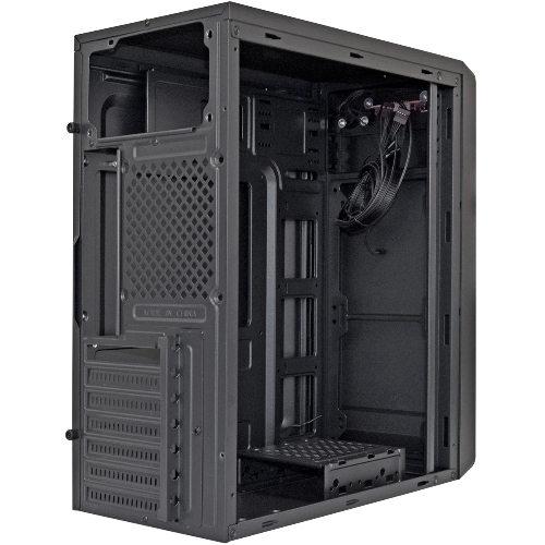 Компьютерный корпус Miditower ExeGate XP-332-UNS350 (ATX, БП UNS350 с вент. 12см, 2хUSB, аудио, черный)