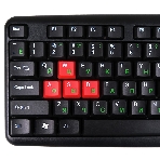 Клавиатура проводная NAKATOMI KN-02U USB черный-красный