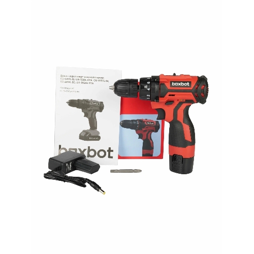 Дрель-шуруповерт Boxbot CD-1220L-1B, 12 В, 2 Ач, 25 Нм, щеточный