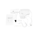 Фен Puff 1201B белый, 1200 Вт, с доп. розеткой