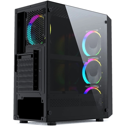 Корпус PowerCase Mistral Z4 Mesh LED, Midi-Tower, чёрный, 4 x 120 мм