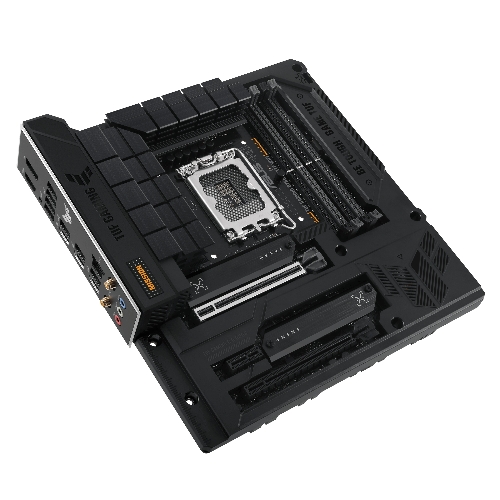 Материнская плата ASUS TUF GAMING B760M-BTF WIFI, LGA 1700, Intel B760, 4xDDR5, 4xSATA, 3xM.2, 1xPCIe 5.0 x16, 1xPCIe 4.0 x4, 1xPCIe x1, 1xDP, 1xHDMI, 1x 2.5Gb LAN, 1xUSB-A 3.2 Gen 2, 2xUSB-A 3.2 Gen 1, 4xUSB 2.0, 1xUSB-C 3.2 Gen 1, 1xUSB-C 3.2 Gen 2, 1xUSB-C 3.2 Gen 2x2, 3x3.5 мм, 7.1, mATX
