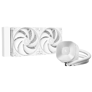 Система водяного охлаждения Deepcool LE240 V2 Pure Soc-AM5/AM4/1200/1700/1851 белый 4-pin 28.2-31.6dB Al 220W 1266gr Ret (R-LE240PURE-WHLNMD-G-1)