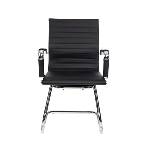 Кресло Бюрократ CH-883-LOW-V/BLACK черный, экокожа, 120 кг, механизм качания, низкая спинка