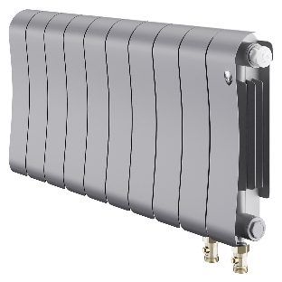 Радиатор биметаллический Royal Thermo Infinity 300 Silver Satin VR80 - 10 секц.