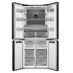 Холодильник Maunfeld MFF192NFSB01 Inverter черная сталь трехкамерный 334/184л морозилка снизу, No Frost, Side by Side
