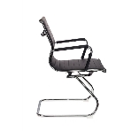 Кресло Бюрократ CH-883-LOW-V/BLACK черный, экокожа, 120 кг, механизм качания, низкая спинка