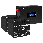 Комплект Источник бесперебойного питания EX295994RUS + батарея 40Aч EX282976RUS 2шт (инвертор, синус, для котла, PF=1, настенный) ExeGate IdealSine SR-1500.LCD.2SH  <1500VA/1500W, чистая синусоида, цветной LCD-дисплей, 2*Schuko, крепление настенное, черный> + батарея ExeGate DT 1240 (12В, 40А·ч) 2шт