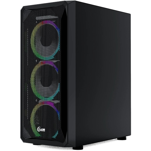 Корпус PowerCase Mistral Z4 Mesh LED, Midi-Tower, чёрный, 4 x 120 мм