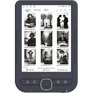Электронная книга Digma luma 6" E-ink HD Pearl 1024x758 Touch Screen 600MHz/4Gb/microSDHC/подсветка дисплея темно-серый