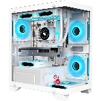 Компьютерный корпус Bloody BD-CC103 белый без БП mATX 7x120мм 1xUSB 2.0 1xUSB 3.0 audio bott PSU