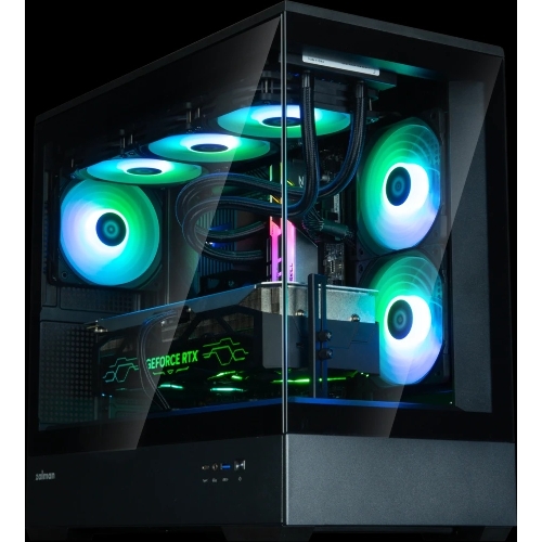 Компьютерный корпус ZALMAN P30 V2, MATX, черный, WINDOW, 2x3.5