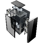 Компьютерный корпус Ginzzu CL280 FAN 12CM RGb*4 USB3.0 Window
