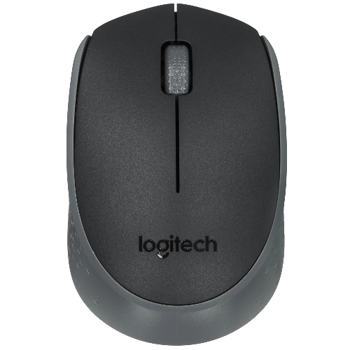Мышь беспроводная Logitech M170 черный/темно-серый, 1000 dpi, радиоканал, USB, кнопки - 3