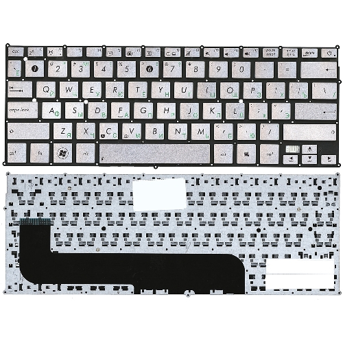Клавиатура для ноутбука Asus UX21E серебристая