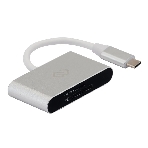 Кард-ридер Digma CR-С2501-S/серебристый/SD/TF/micro-SD/USB Type-C/алюминий