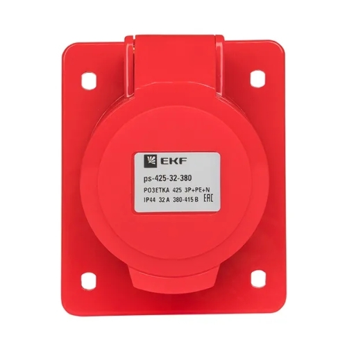 Розетка стационарная внутренняя EKF 425 PROxima 3Р+РЕ+N 32А 380В IP44