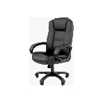 Кресло Chairman 600 черный, экокожа, 120 кг